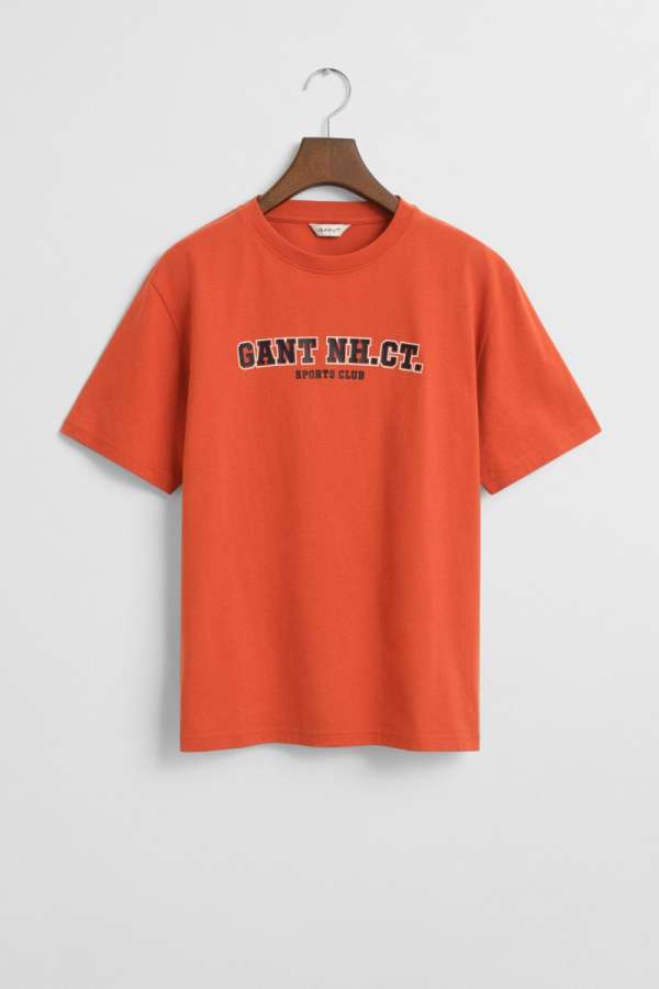 PÓLÓ GANT GRAPHIC SS T-SHIRT DEEP ORANGE