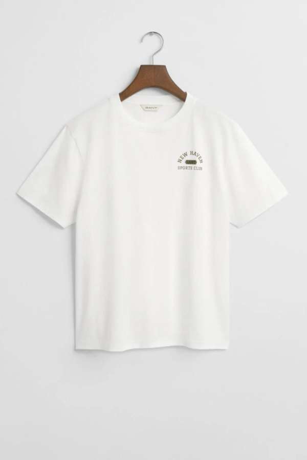 PÓLÓ GANT GRAPHIC SS T-SHIRT WHITE