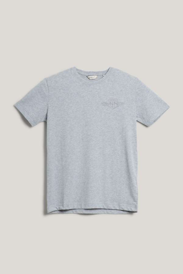 PÓLÓ GANT TONAL AS SS T-SHIRT LIGHT GREY MELANGE
