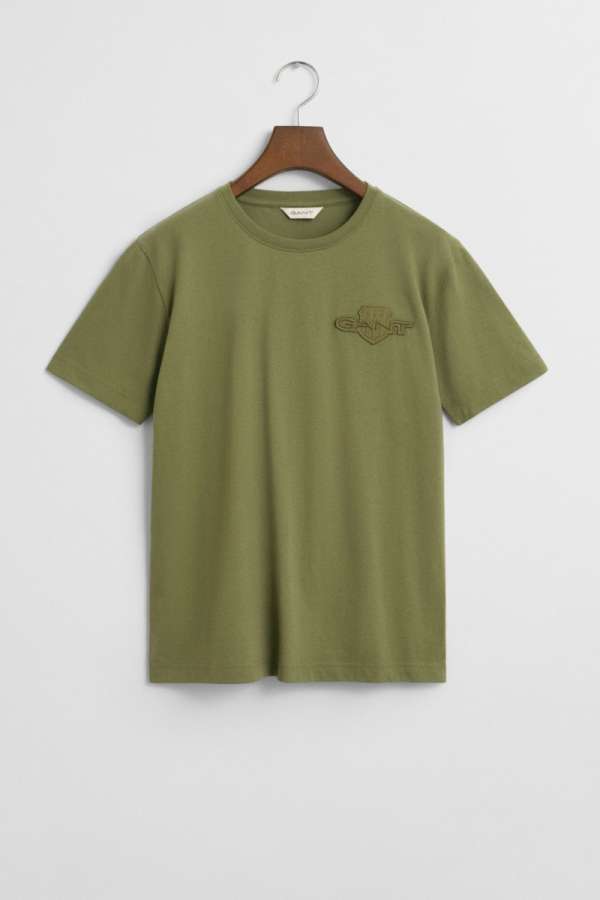 PÓLÓ GANT TONAL AS SS T-SHIRT WASHED OLIVE