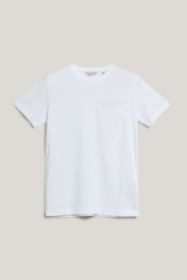 PÓLÓ GANT TONAL AS SS T-SHIRT WHITE