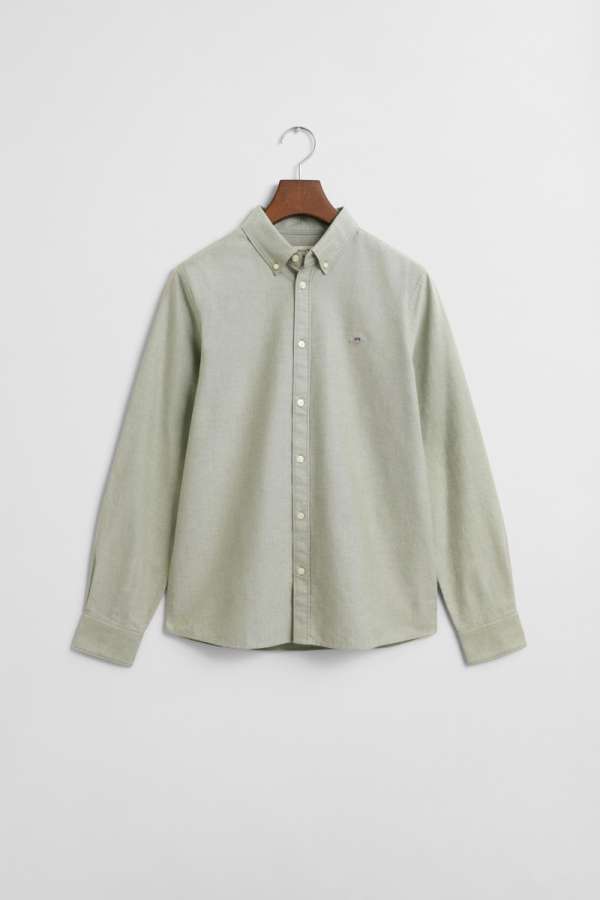 ING GANT SHIELD OXFORD BD SHIRT WASHED OLIVE