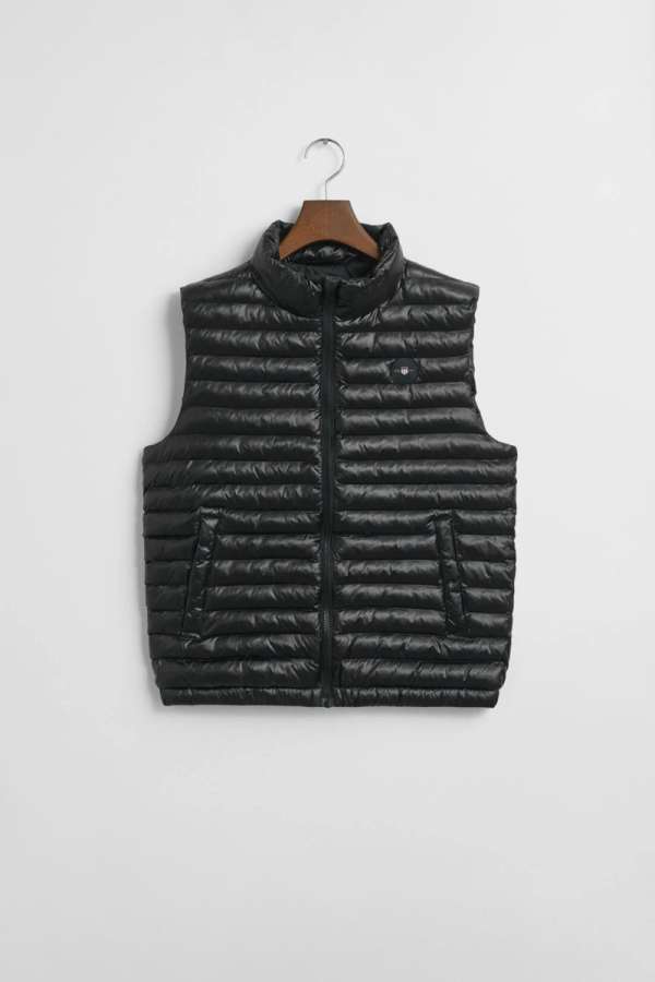 MELLÉNY GANT SHINY LIGHT PADDED VEST BLACK