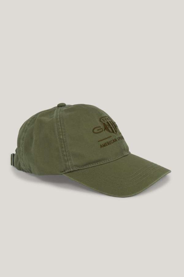 SAPKA 7-16 ÉVES GANT TONAL SHIELD CAP WASHED OLIVE