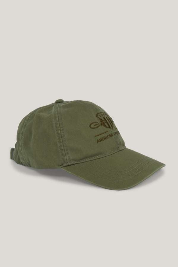SAPKA 7-16 ÉVES GANT TONAL SHIELD CAP WASHED OLIVE