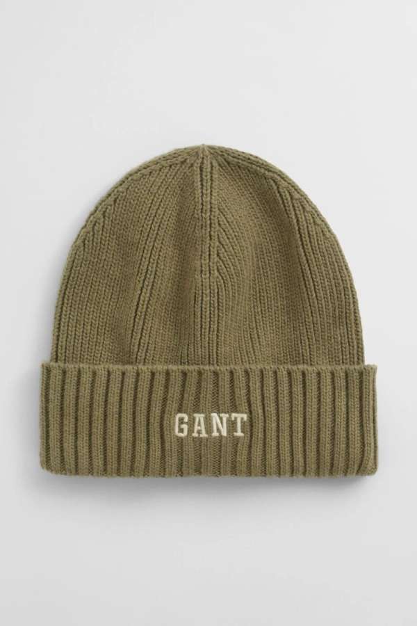 SAPKA 7-16 ÉVES GANT GRAPHIC COTTON BEANIE WASHED OLIVE