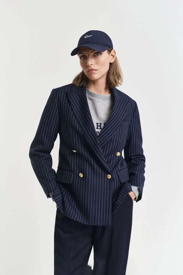 ZAKÓ GANT PINSTRIPE REG CLUB BLAZER EVENING BLUE