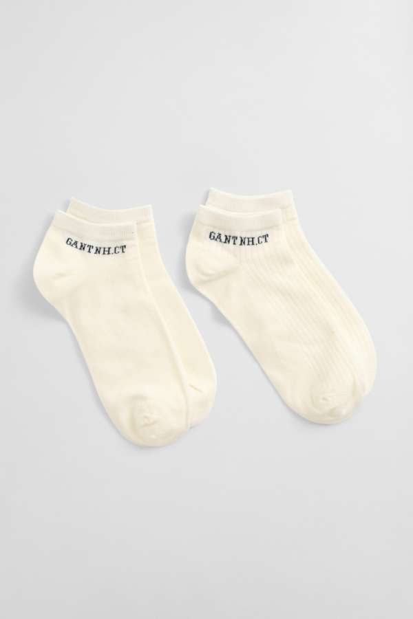 ZOKNI GANT ANKLE SOCKS 2-PACK CREAM