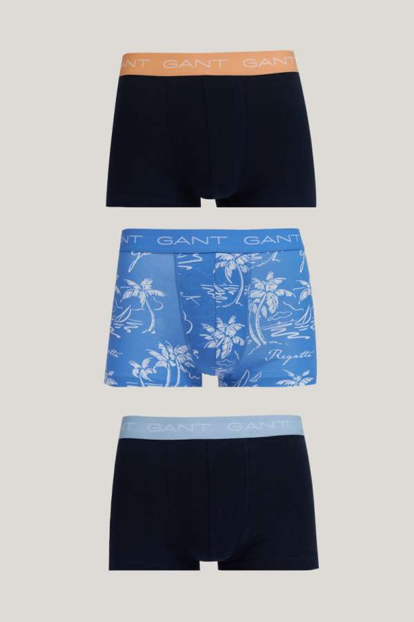 ALÓNEMŰ GANT ILAND PRINT TRUNK 3-PACK PERFECT BLUE