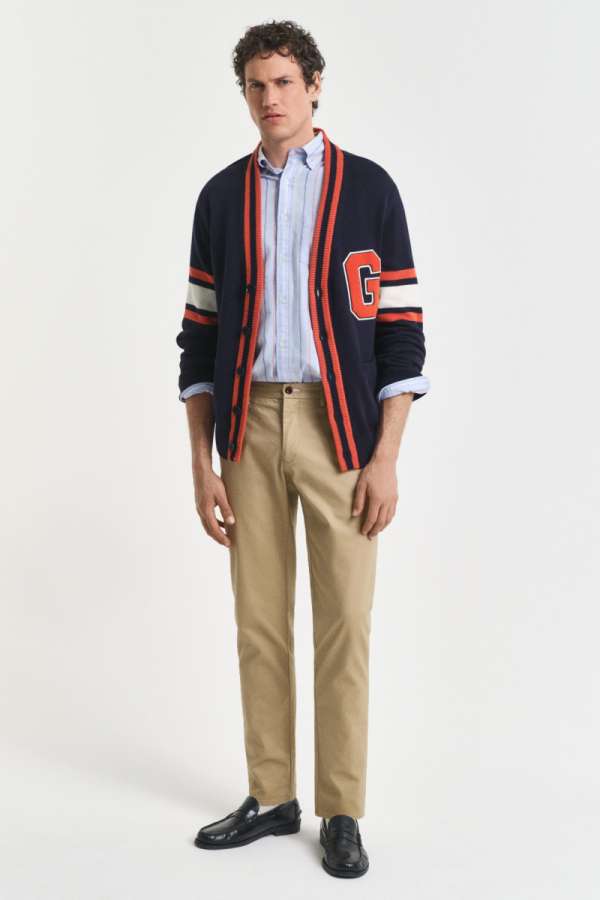 NADRÁG GANT SLIM CHINOS DARK KHAKI