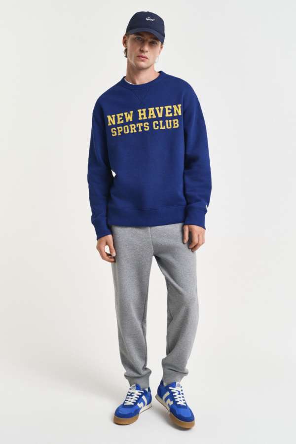 TRÉNINGNADRÁG GANT REG SHIELD SWEATPANTS GREY MELANGE