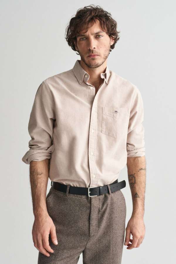 ING GANT REG CASSIC OXFORD SHIRT WARM KHAKI