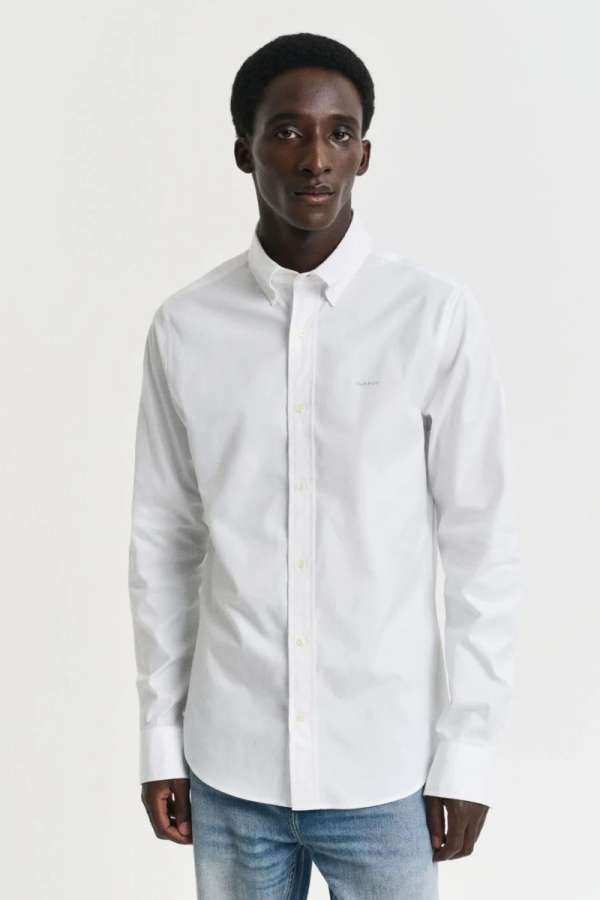 ING GANT LIM PINPOINT OXFORD HIRT WHITE