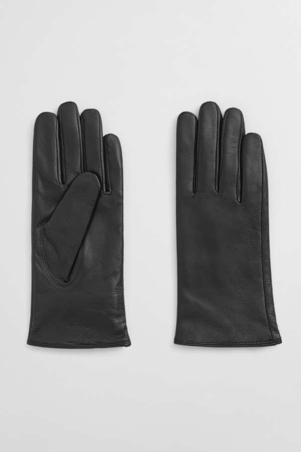 KEZTYŰ GANT CAHMERE LINED LEATHER GLOVE BLACK