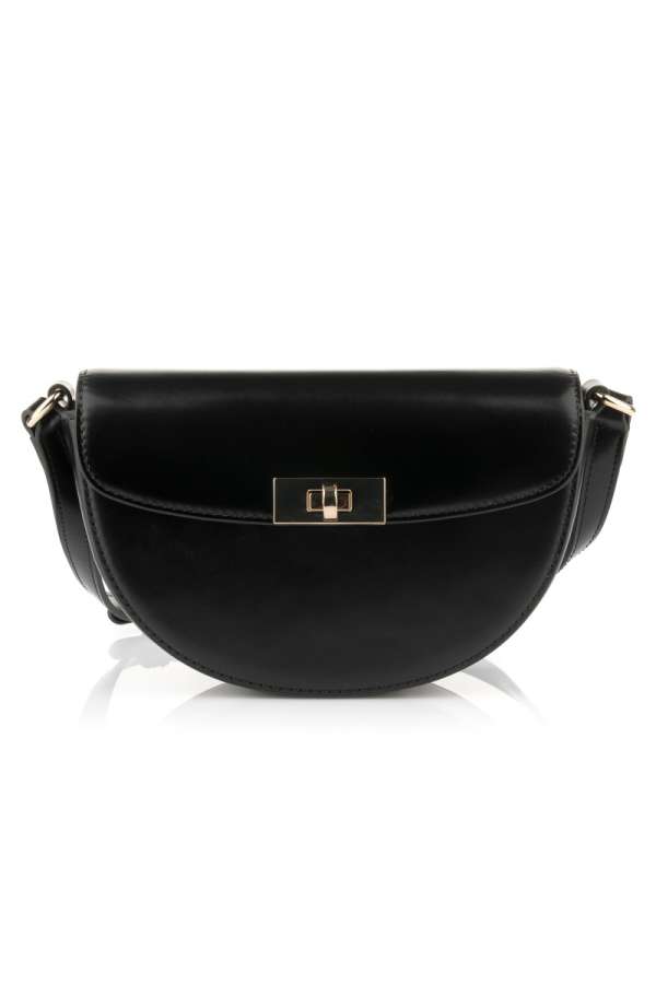 CROSSBODY GANT LEATHER SHOULDER BAG BLACK