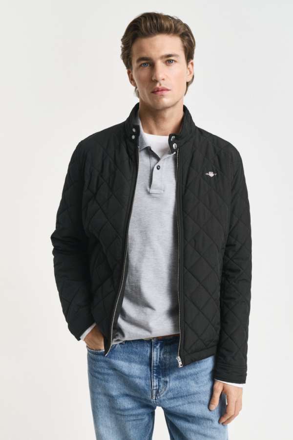 DZEKI GANT QUILTED WINDCHEATER BLACK