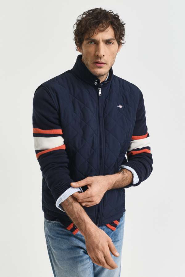 MELLÉNY GANT QUILTED WINDCHEATER VET EVENING BLUE