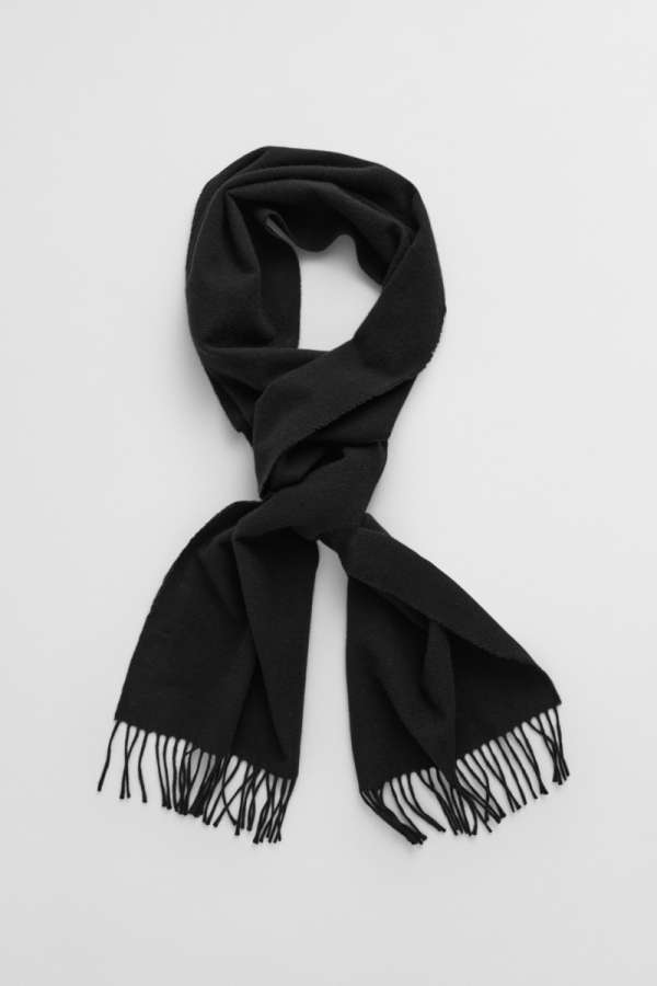 SÁL GANT UNISEX. WOOL SCARF BLACK