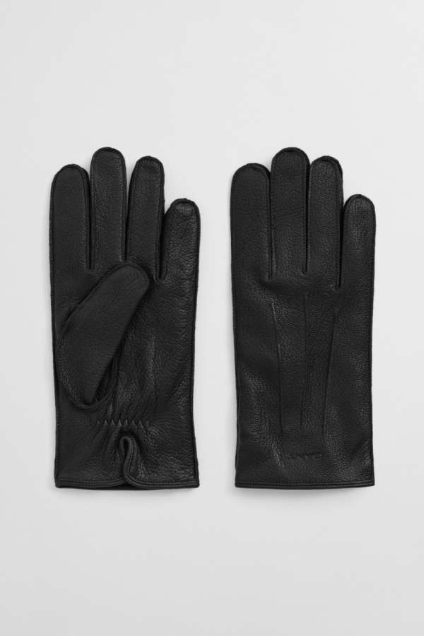 KEZTYŰ GANT CAHMERE LINED LEATHER GLOVE BLACK