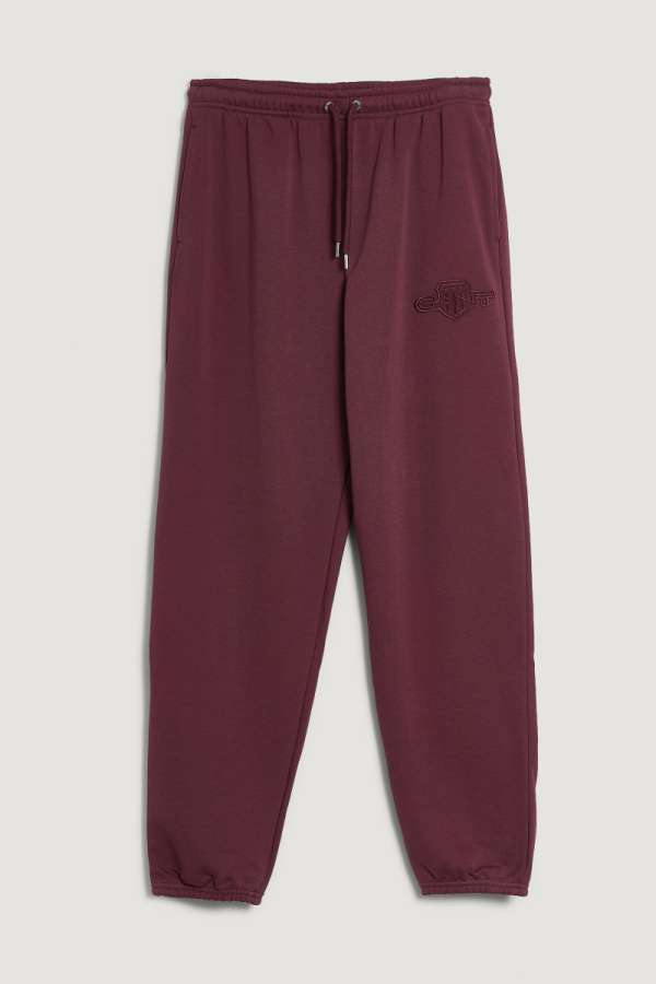 TRÉNINGNADRÁG GANT REG TONAL SHIELD SWEATPANTS PLUM WINE