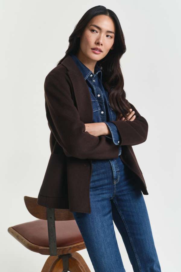 ZAKÓ GANT HANDSTITCHED CLUB BLAZER DEEP BROWN