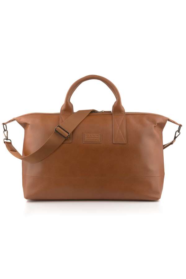 RETIKÜL GANT LEATHER DUFFLE BAG COGNAC