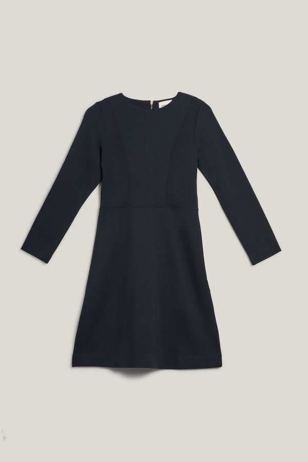 RUHA GANT FIT AND FLARE JERSEY DRESS BLACK