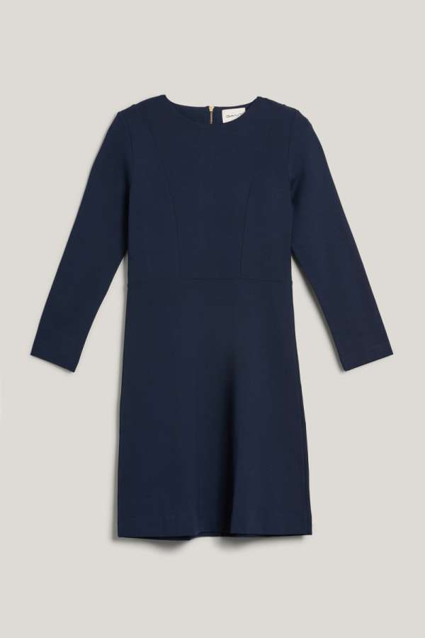 RUHA GANT FIT AND FLARE JERSEY DRESS EVENING BLUE