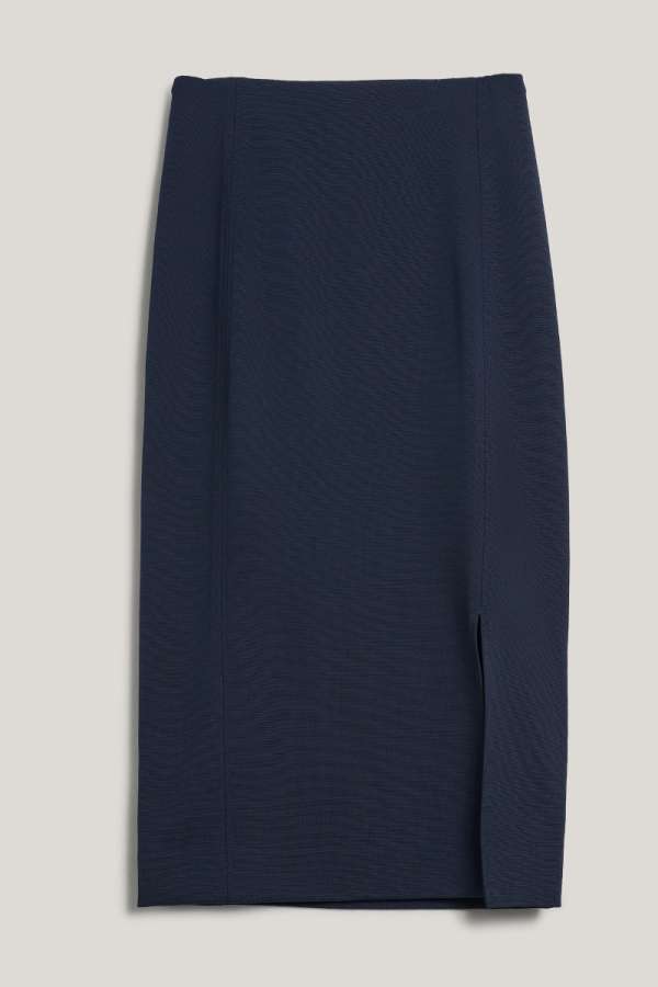 SZOKNYA GANT JERSEY PENCIL SKIRT EVENING BLUE
