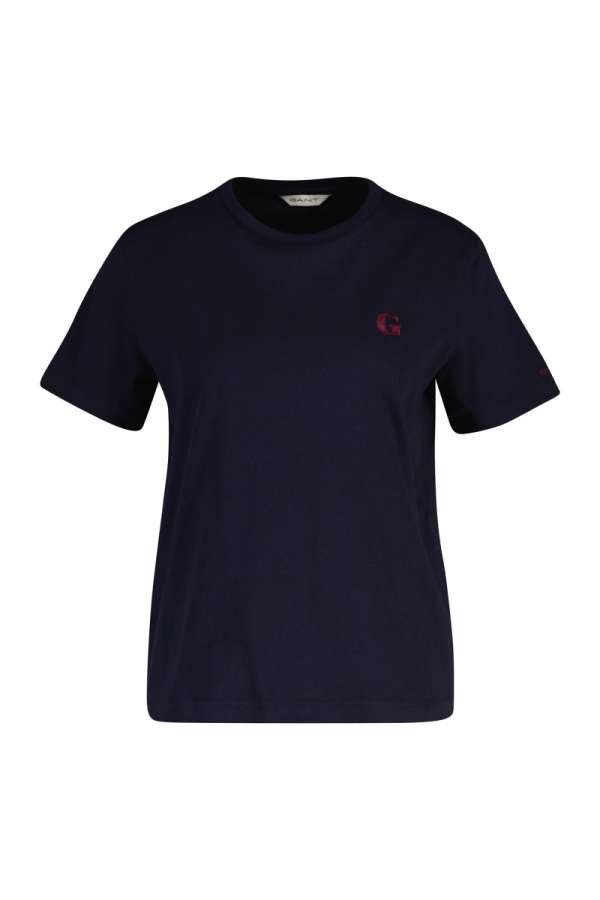 PÓLÓ GANT REG G BADGE SS T-SHIRT EVENING BLUE