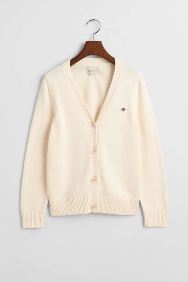 KARDIGÁN GANT CLASSIC COTTON CARDIGAN CREAM