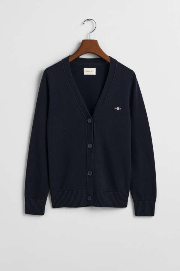 KARDIGÁN GANT CLASSIC COTTON CARDIGAN EVENING BLUE