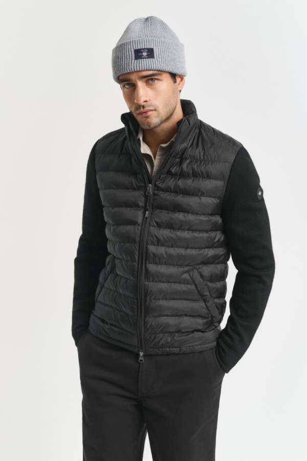 DZEKI GANT MIXED MEDIA JACKET BLACK