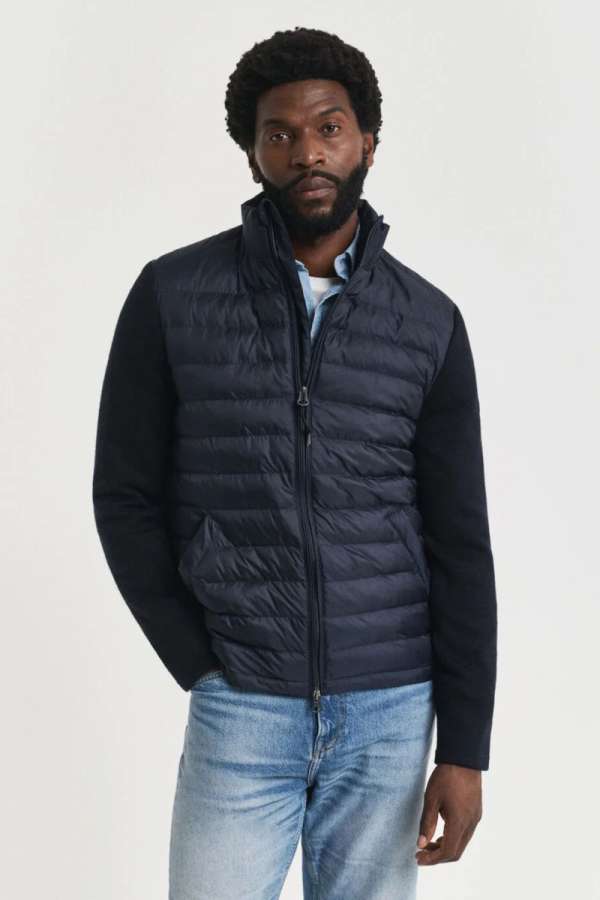 DZEKI GANT MIXED MEDIA JACKET EVENING BLUE