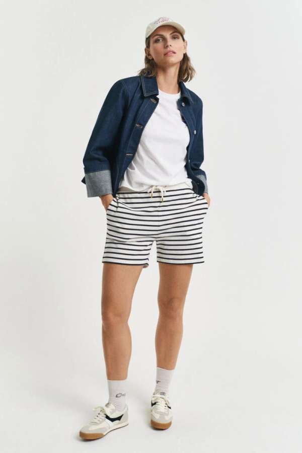 TRÉNINGRUHA RÖVIDNADRÁG GANT BRETON JERSEY SHORTS EVENING BLUE