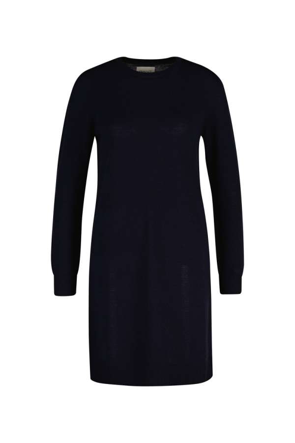 RUHA GANT FINE MERINO KNITTED DRESS EVENING BLUE
