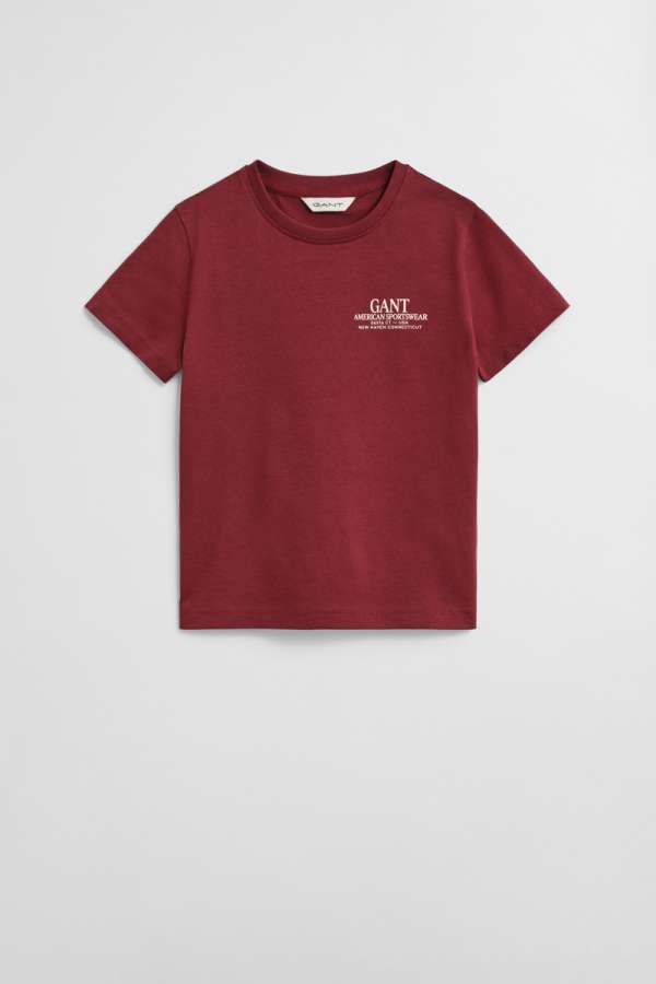 PÓLÓ GANT GRAPHIC SS T-SHIRT PLUMPED RED