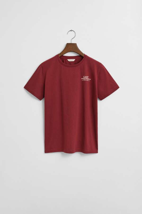 PÓLÓ GANT GRAPHIC SS T-SHIRT PLUMPED RED