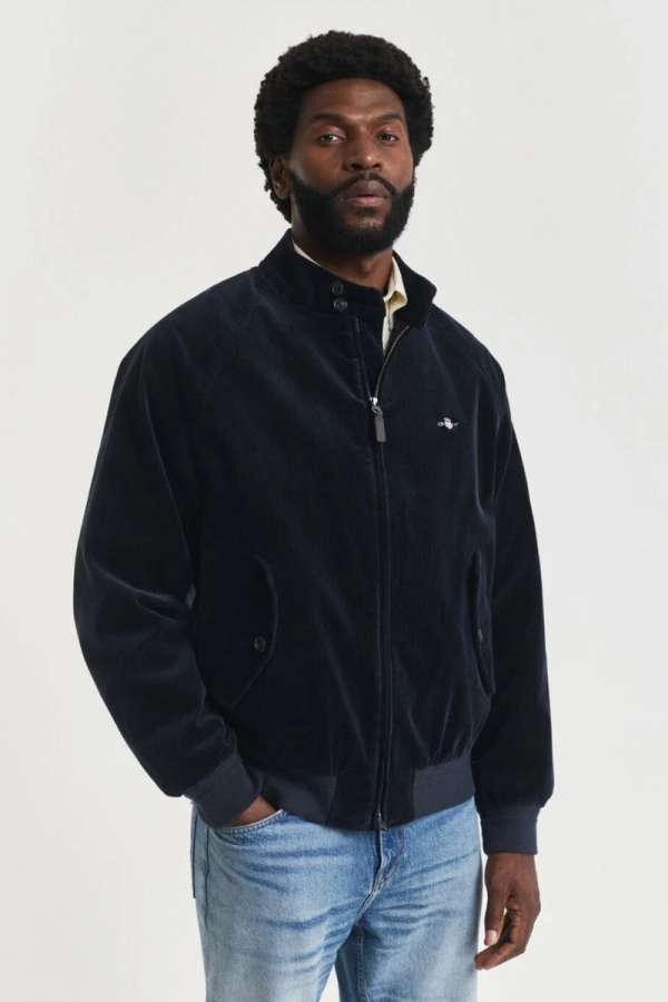 DZEKI GANT CORD HARRINGTON JACKET EVENING BLUE