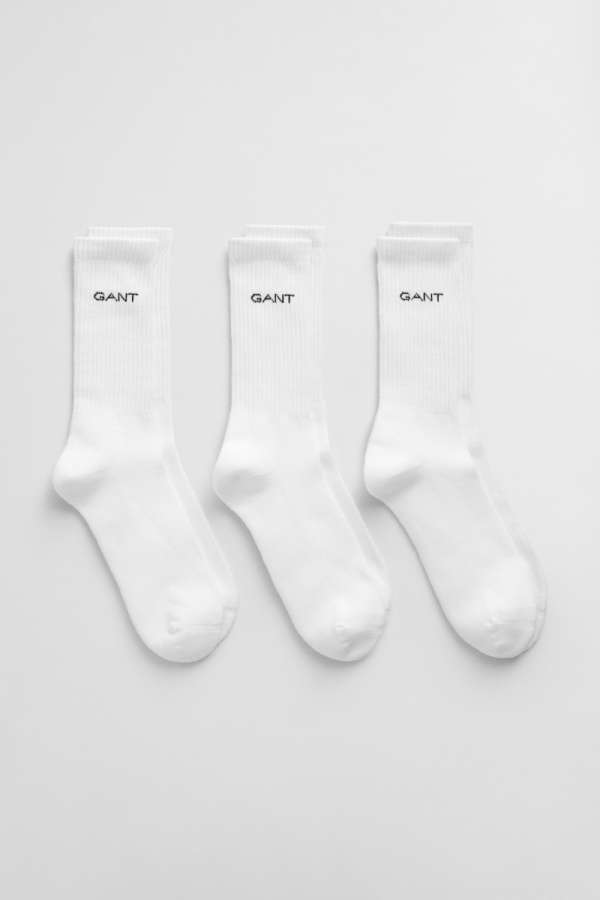 3-PACK ZOKNI GANT SPORT SOCKS WHITE