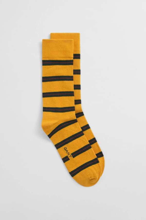 ZOKNI GANT COLLEGIATE STRIPED SOCKS YELLOW LICHEN