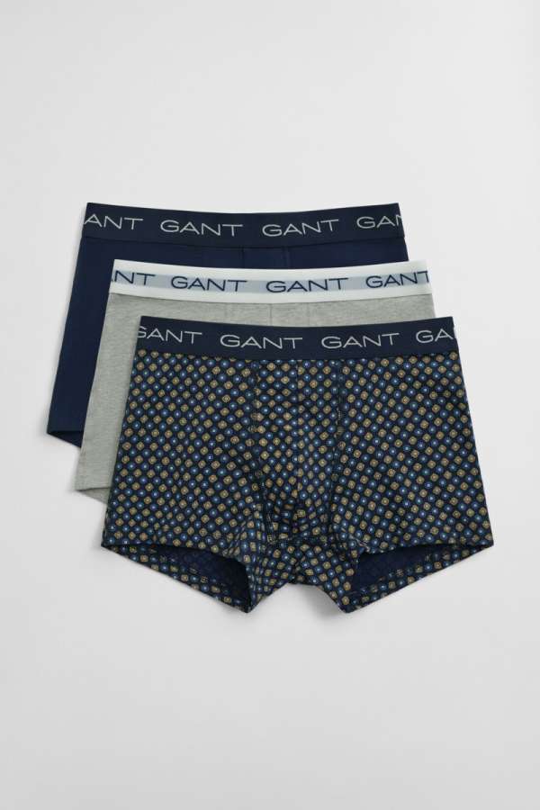 ALSÓNEMŰ GANT GEOMETRIC PRINT TRUNK 3-PACK MARINE