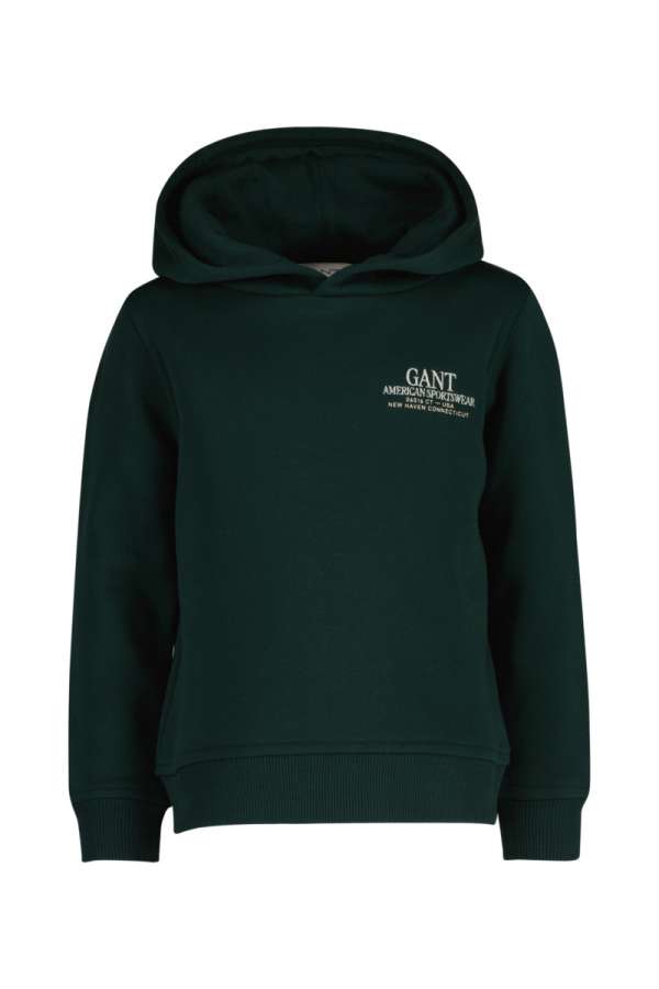 MELEGÍTŐFELSŐ GANT GRAPHIC HOODIE TARTAN GREEN