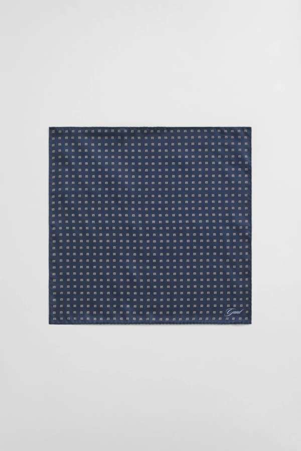 ZSEBKENDŐ GANT FOULARD PRINT POCKET SQUARE MARINE
