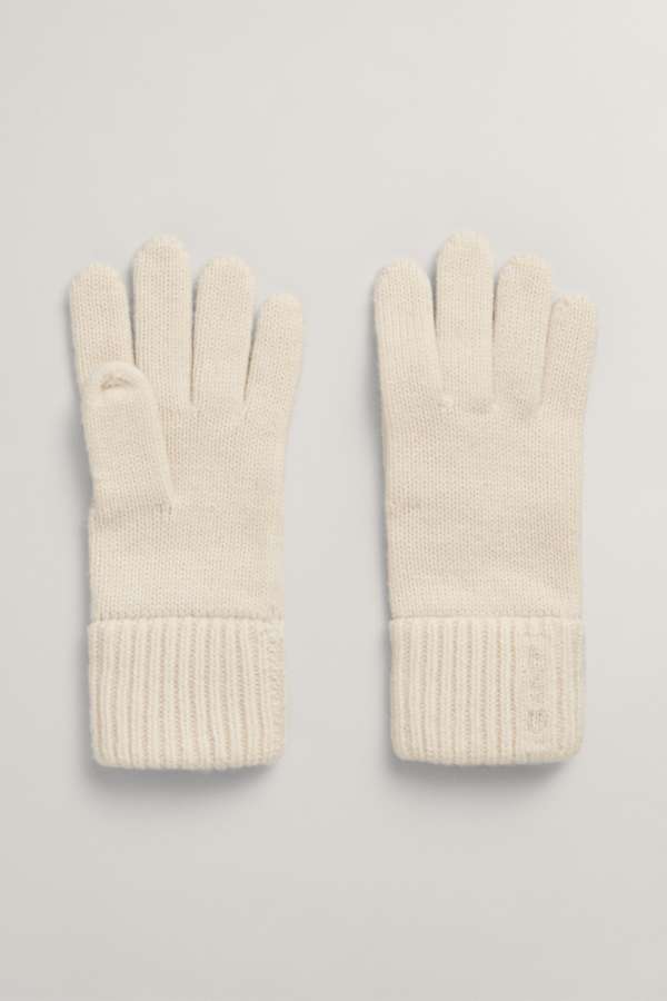 KESZTYŰ GANT WOOL KNITTED GLOVES CREAM