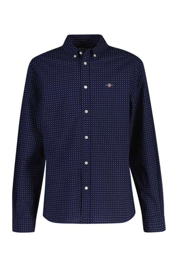 ING GANT POPLIN MICRO PRINT BD SHIRT CLASSIC BLUE
