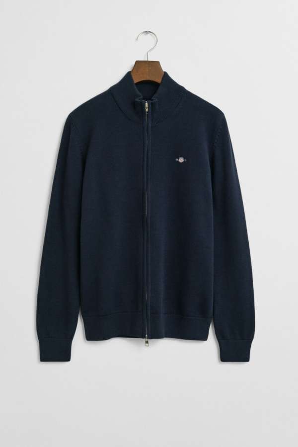 KARDIGÁN GANT CASUAL COTTON CARDIGAN EVENING BLUE