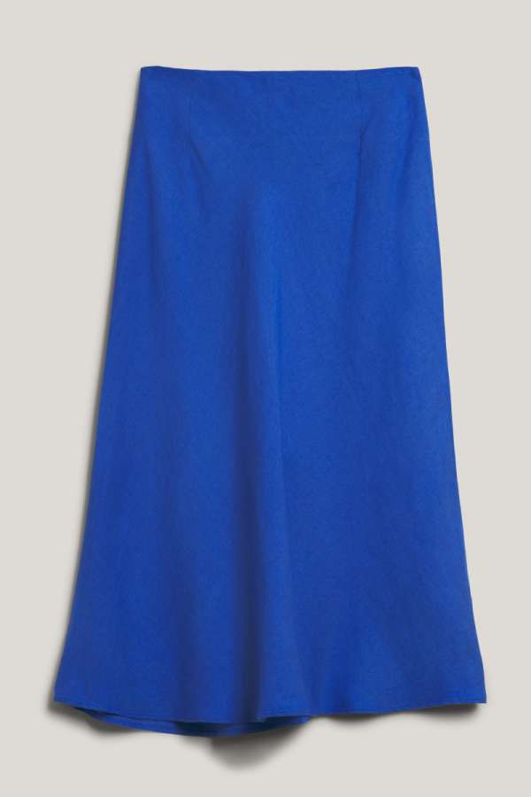 SZOKNYA GANT LINEN BLEND SKIRT PERFECT BLUE