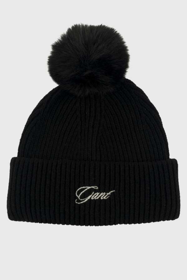 SAPKA 7-16 ÉVES GANT POM POM BEANIE BLACK
