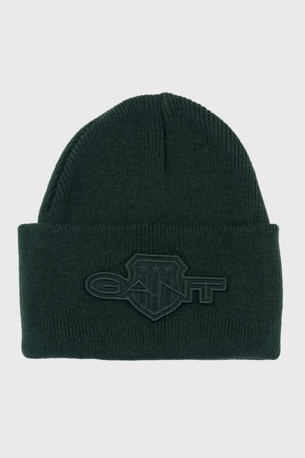 SAPKA 1-6 ÉVES GANT TONAL ARCHIVE SHIELD BEANIE TARTAN GREEN